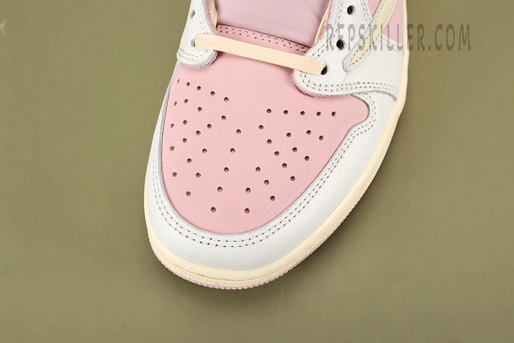 travis scott air jordan 1 low “white pink” reps
