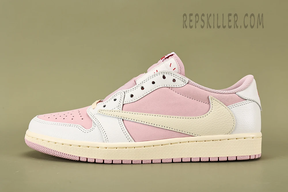 travis scott air jordan 1 low “white pink” reps
