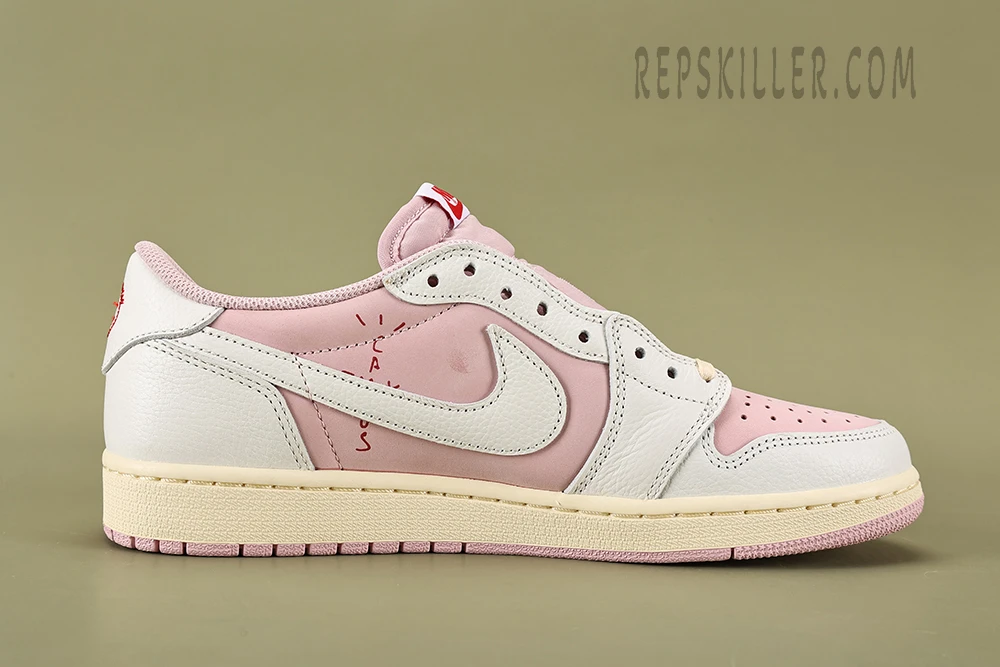 travis scott air jordan 1 low “white pink” reps