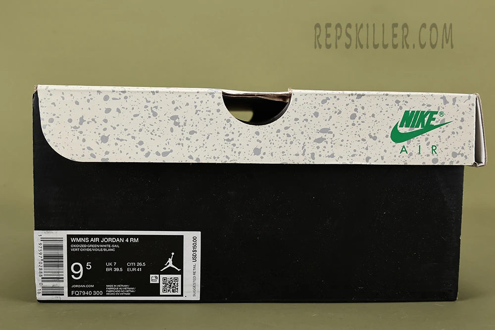 jordan 4 rm oxidised green replica