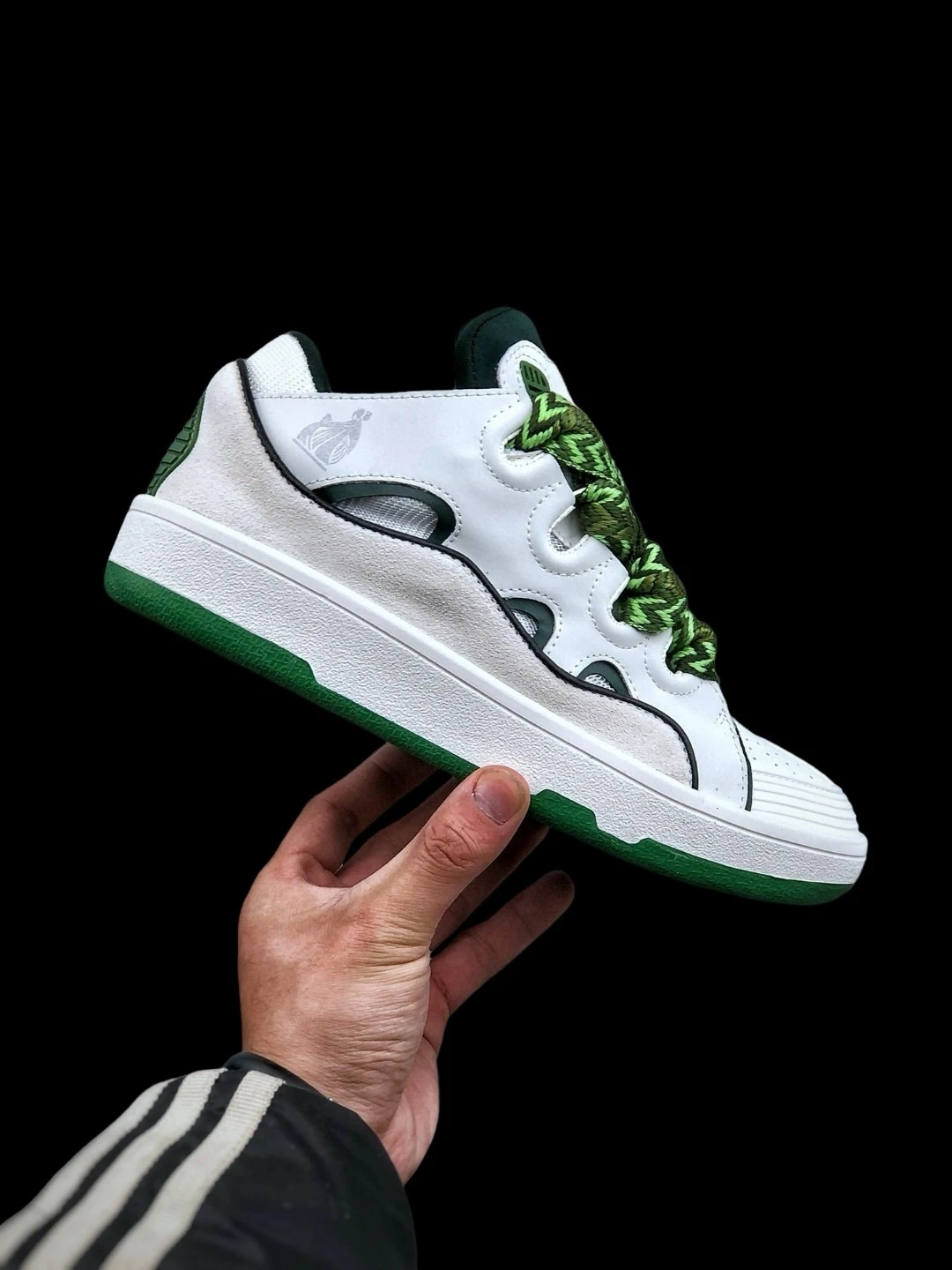 lanvin curb ‘white khaki’ sneakers latest version