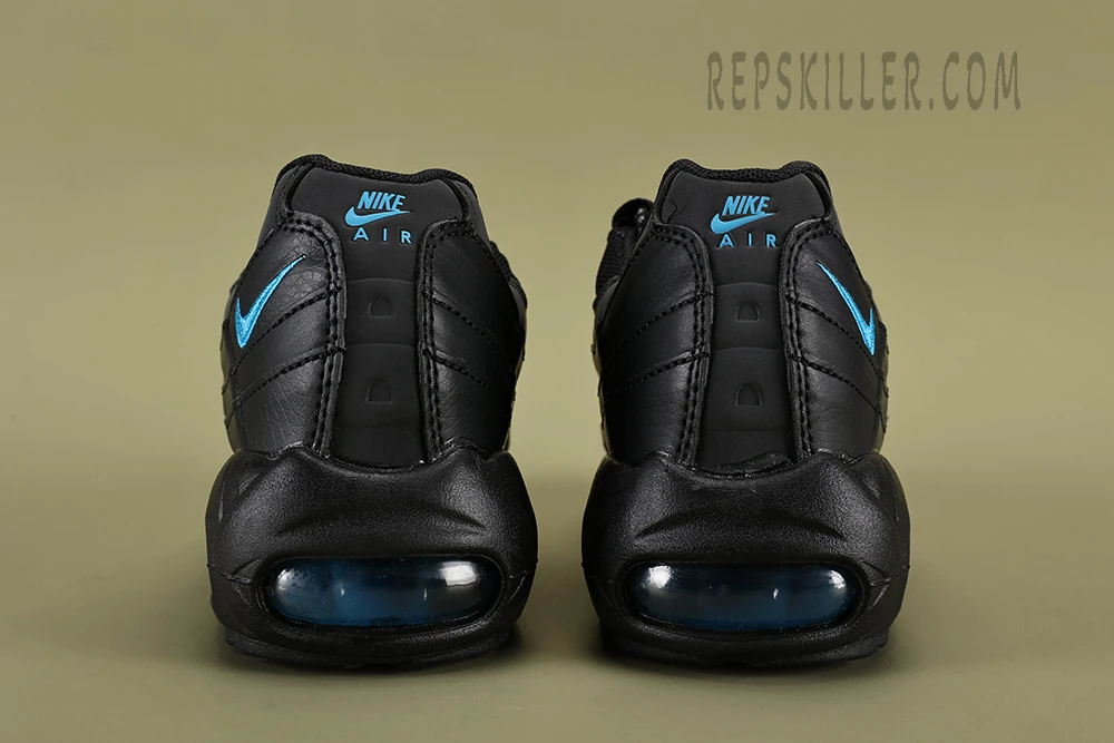 n1ke air max 95 black laser blue
