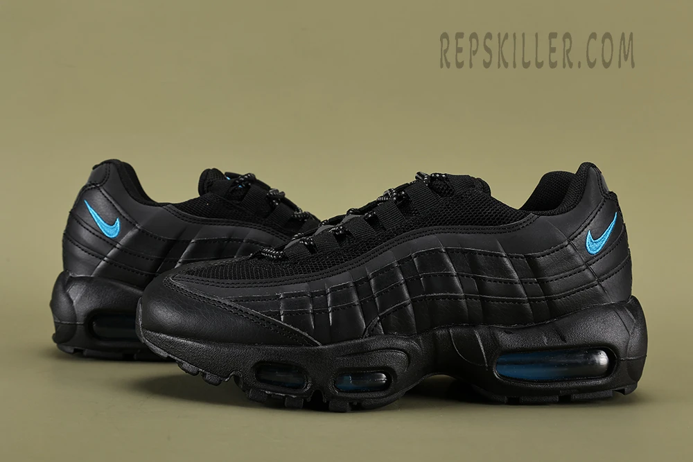 n1ke air max 95 black laser blue