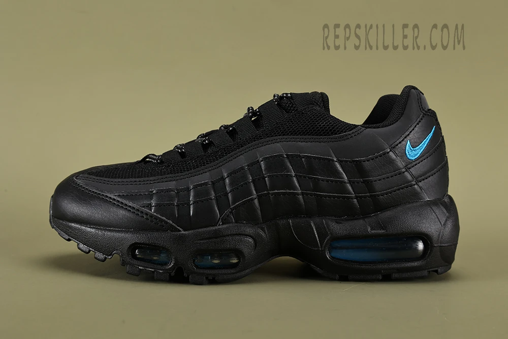 n1ke air max 95 black laser blue
