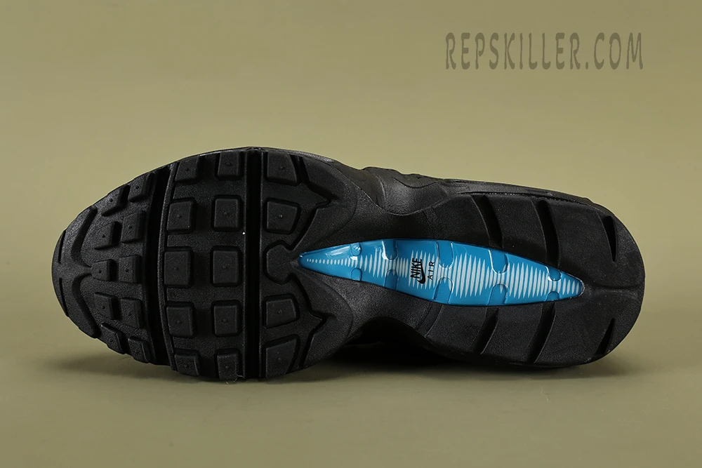 n1ke air max 95 black laser blue