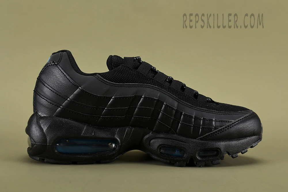 n1ke air max 95 black laser blue